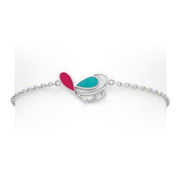 Multi Color 925 Bracelet Argent &amp; Bracelet Bijoux Papillon Low MOQ (KT3505)